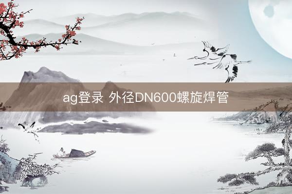 ag登錄 外徑DN600螺旋焊管